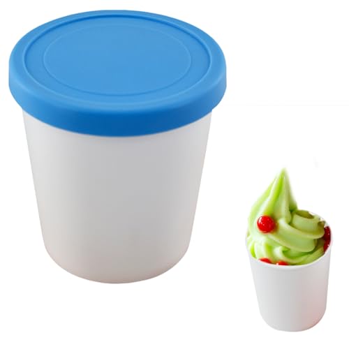 Contenedor casero | Recipiente a prueba de fugas para postres congelados con tapa | Recipiente reutilizable para congelados caseros de 1 litro de capacidad