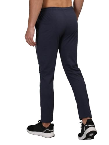 Image of CHKOKKO Men Casual Track Pant Gym Workout Lower with Pocket BlueMelange XXL
