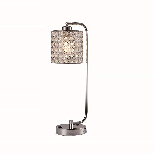 Lámpara de Mesa 21.5" con Puerto USB y Diseño de Cristal miniatura 2
