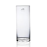 Lieferumfang: 1 Stück Glasvase, Dekoglas CYLI zylindrisch rund H. 25cm D. 10cm Glas Sandra Rich
