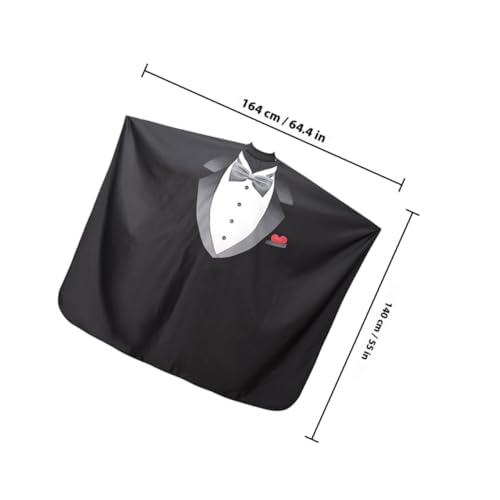 Capa impermeable grande para corte de cabello con cierre de broche miniatura 2