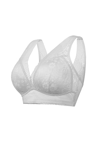Womens Wireless Bra Breathable Daisy Lace Bralettes Comfort Full Coverage Everyday Bras