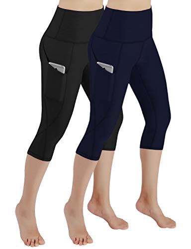 image for ODODOS Women's High Waist Yoga Capris with Pockets,Tummy Control,Worko