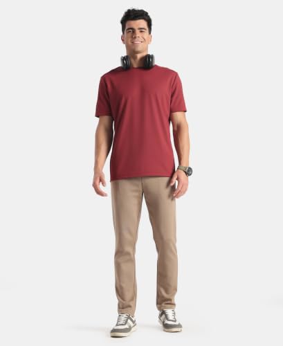 Image of Jockey AM74 Men Microfiber Fabric Round Neck Half Sleeve Activewear T-Shirt with StayFresh Treatment