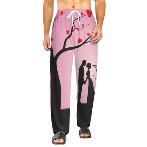 Couple d'arbres à vélo bas de pyjama long femme pour des nuits poétiques