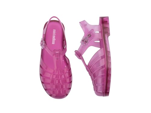 Image of mini melissa Possession Jelly Fisherman Sandal for Toddler and Kids | Iconic Fisherman Jelly Sandal for Toddlers & Girls, Adjustable Buckle, Waterproof, Bubblegum Scent, Play & Dress Shoes