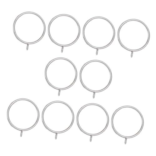 GOOHOCHY 10Pcs Stainless Steel Shower Curtain Rings Hooks for Easy Hanging Bathroom Curtain Accessories Flexible and Sturdy Design for Long Term Use