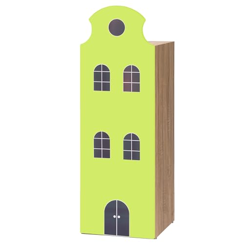 Image of Alex Daisy Holland Storage Cabinet Wardrobe Bookshelf for Kids Boys & Girls | Chemical-Free Soft-Close Scratch-Resistant Engineered Wood | Adjustable Shelves | Year Warranty (Green)