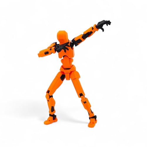 qwik3D Dummy13 Fully Articulated Action Figure | 3D Printed Robot Assembly Kit | 5.4 Inch Tall Poseable Toy | 13 Joints for Dynamic Poses | DIY Collectible Model | Made in India (White Armour)