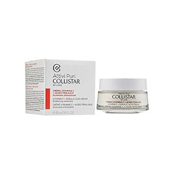 Collistar Attivi Puri Creme mit Vitamin C und Ferulasäure, antioxidative, feuchtigkeitsspendende Gesichtscreme, für eine aufhellende Wirkung, schützt vor oxidativem Stress, für alle Hauttypen, 50 ml