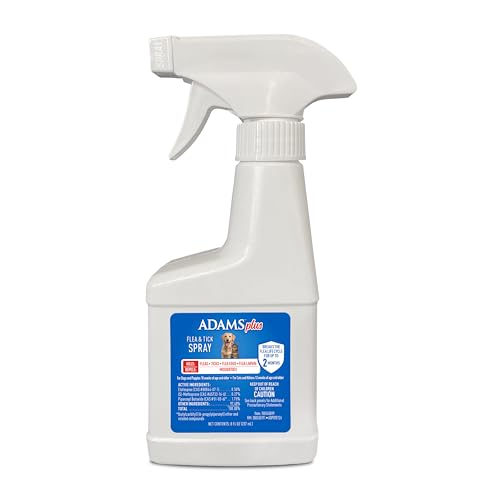 Adams Plus Flea & Tick Dog and Cat Spray, Kills Fleas, Ticks and Mosquitoes, 8 fl oz