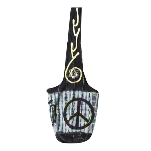 Image of Mandala Crafts Hippie Bag, Large Boho Hobo Purse for Women, Crossbody Shoulder Sling Bags for Indie Style Bohemian Accessory