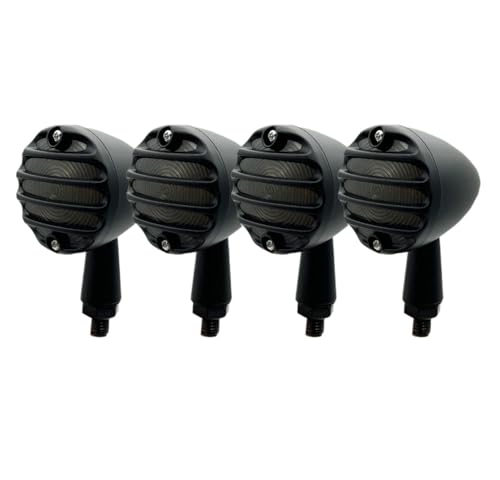 Clignotants moto LED ambrés avec grille universelle pour signalisation avant arrière