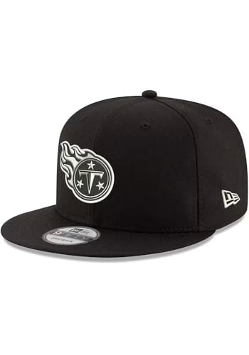 New Era NFL 9FIFTY Black/White Adjustable Snapback Hat Cap One Size Fits All (Tennessee Titans)