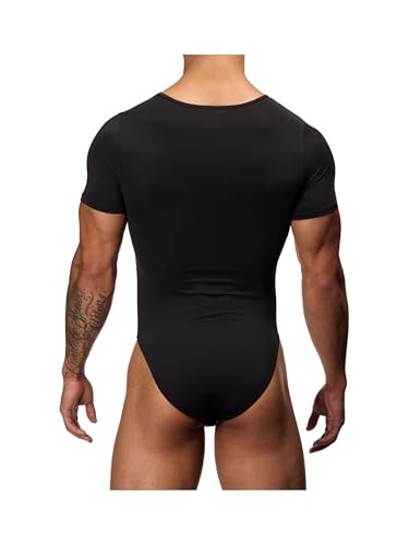 Body Aware Men's Henley Brief Bodysuit Undershirt2