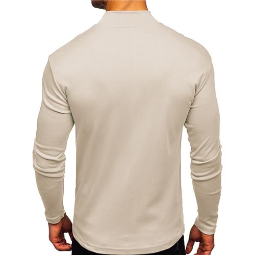 Maiyifu-GJ Mens Half Turtleneck Long Sleeve Pullover Slim Fit Basic Designed Undershirt Stretch Slim Fit Sweaters3
