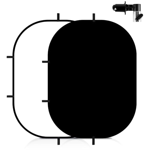 Meking fondo fotográfico 5x6.6ft negro y blanco miniatura 1