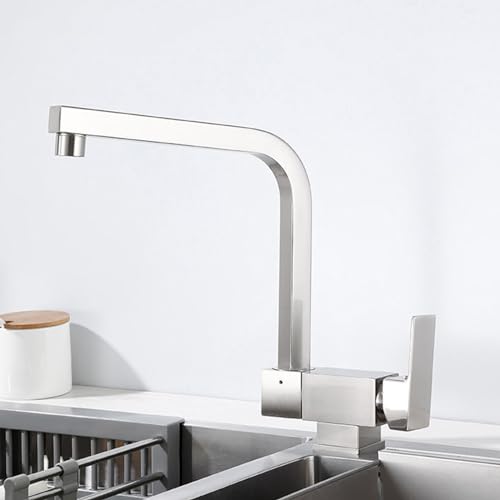 Mitigeur de cuisine rabattable LWX levier bas avec bec rotatif