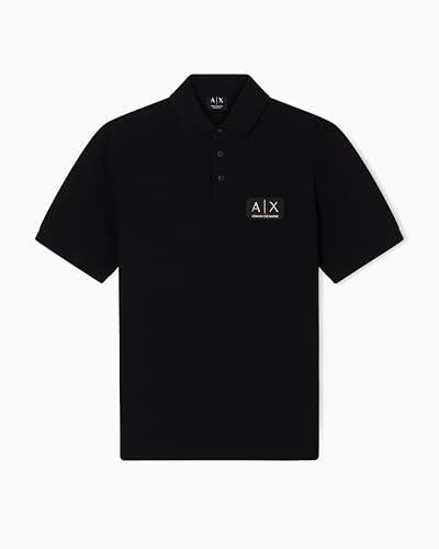 Armani Exchange Polo Negro y Dorado miniatura 4