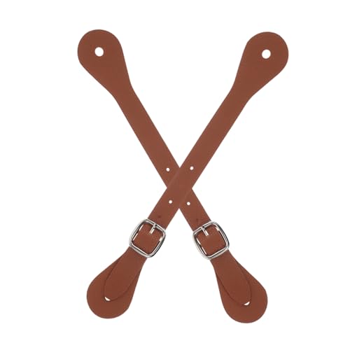 2pcs Western Thigh Straps Adjustable Buckle Fake Leather Riding Belt Straps Vintage Style