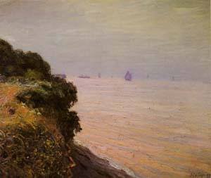 Peinture à l'huile de Sisley Langland Bay, toile poétique du matin pour évader l'esprit