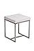CLP Tabouret Bas BARCI Design Moderne en Similicuir I Rembourrage De 5 cm avec Hauteur Assise 48 cm I Support en Acier Inoxydable I Patins Antid, Couleur:Blanc