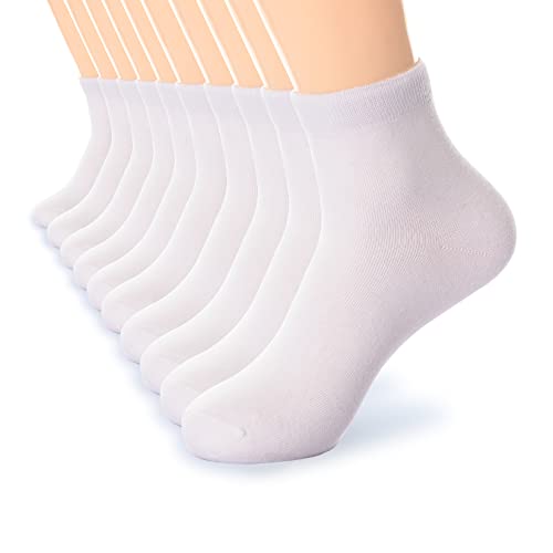 Women's Thin & Warm Cotton Ankle Socks - Quarter Cut, 5/10/25 Pairs