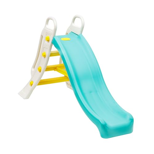 Baroni Toys Scivolo per Bambini con Sifone Acqua, Plastica Leggera e Resistente, Scaletta con Manici di Sicurezza e Gradini Antiscivolo, Facile da Montare, per Interno ed Esterno, Lungo 145 cm, Alto