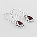 DEVMUKTI Natural Garnet Crystal Earrings, Oxidized 925 Sterling Silver Jewelry, Designer, Handmade, Birthstone, Elegant, Gift