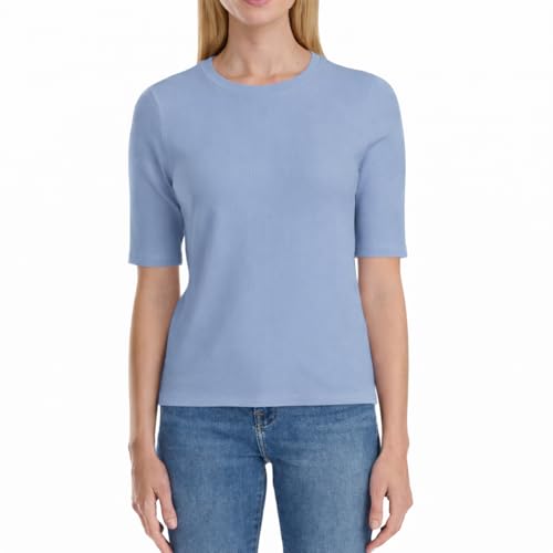 Image of Splendid Women's Stretch Knit Ribbed Elbow Sleeve Top