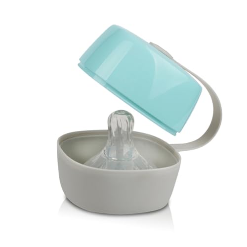 SHOWERORO 2 Pack Portable Pacifier Boxes for Travel Wide Mouth Pp Storage Boxes for Clips Pacifiers Baby Toys Safe for Pets