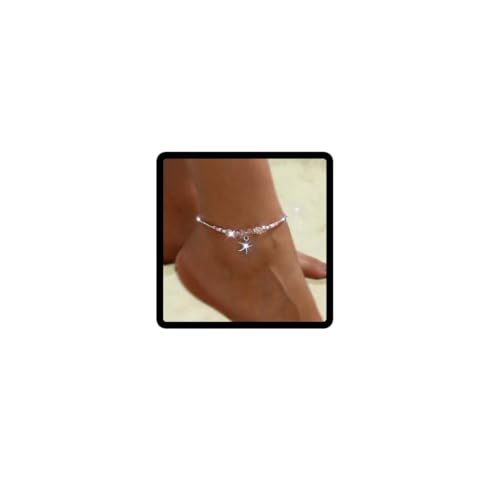Wedity Perlenarmband mit Seestern-Anhänger, rosa und klare Perlen, Strandzubehör