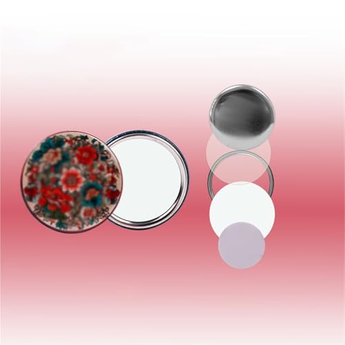 2.28in Fridge Magnets Pins, Bottle Opener/Fridge Sticker/Mirror/Keychain Refrigerator Magnets Making Kit with Circle Cutter, DIY Crafts Crafting Gift Buttons and Team Badges(100 Sets of Keychains)