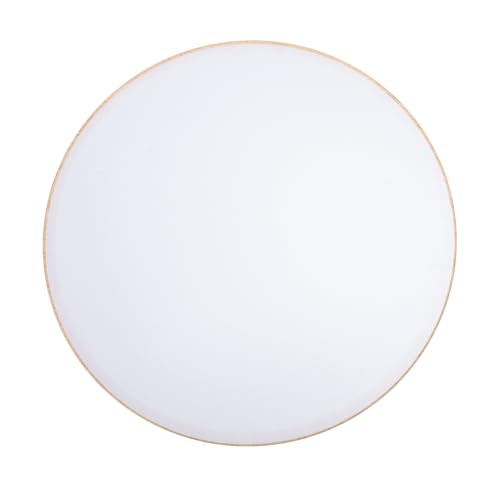 Plafonnier LED moderne rond en PC effet bois avec télécommande - 5