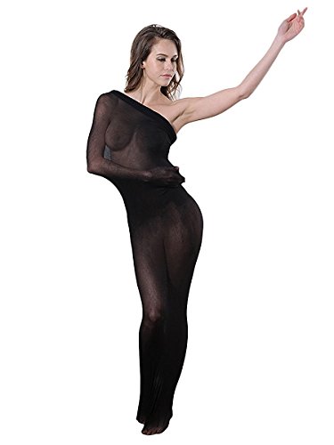 Creamlin Bodystocking Ganzkörper-Strümpfe Body Encasement Doppelte Verlängerte Nahtlose Ultra-dünne Strümpfe Schlafsäcke für Männer und Frauen (Schwarz)