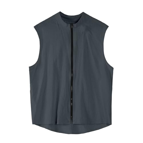 Chaleco mujer moda cardigan ligero hombre chaqueta sin mangas cremallera deportiva
