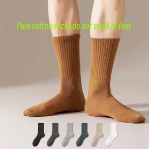 Men's & Women's 7-Color Assorted Crew Socks - Multi-Purpose Casual Sports Socks (Fits Men 8-10/Women 6-12)" (7 Pairs) - Image 8
