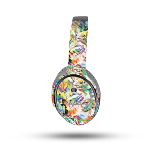 Image of MightySkins Carbon Fiber Skin Compatible with Bose QuietComfort 35 II Headphones - Wet Paint | Protective, Durable Textured Carbon Fiber Finish | Easy to Apply, Remove, and Change Style