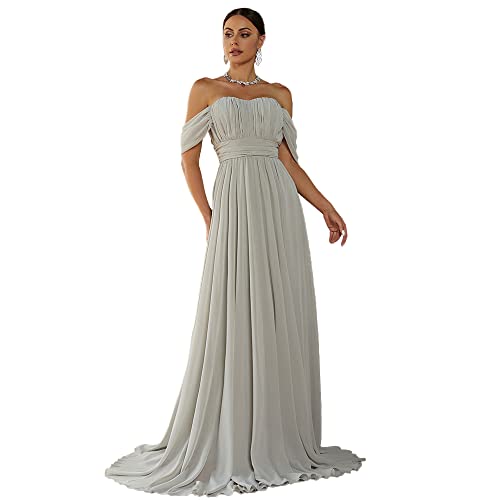 grey formal maxi dress Gray A-line Tulle Long Prom Dress Gray A-line Formal Evening Dress US 4 / Custom Color main image 0