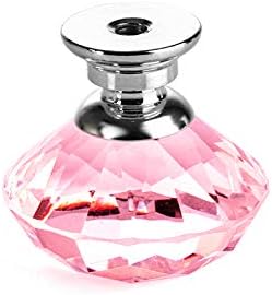 25 pcs Crystal Pink Glass Drawer Pulls 30 mm Decorative Knobs for Kitchen Bathroom Cabinet, Dresser and Cupboard by DeElf