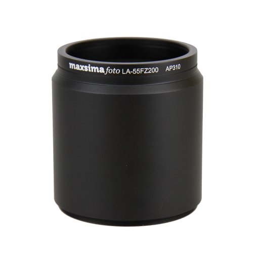 Maxsimafoto - Lens Adapter extension Tube for Panasonic LUMIX DMC-FZ200, FZ300 & Leica V-LUX 4, for Tele conversion Lens DMW-LT55 or Close-up lens DMW-LC55 or any 55mm threaded conversion lens, or filters. FZ200, DMW-LA7.