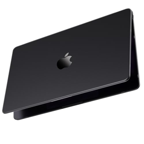 Image of Soonjet for MacBook Air 15 inch Case M5 M4 M3 M2 2026-2023 Laptop Cover | Noble Black Clear, Matte Finish, Protective Hard Shell, Laptop Cover, Ultra Thin & Light, Anti Crack & Fingerprint & Scratch