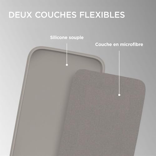 Coque silicone iPhone XR Oneflow protection premium taupe mat - 3
