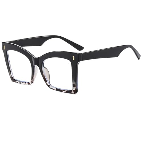 Monture de lunettes papillon pour femme avec rivets décontractés style élégant