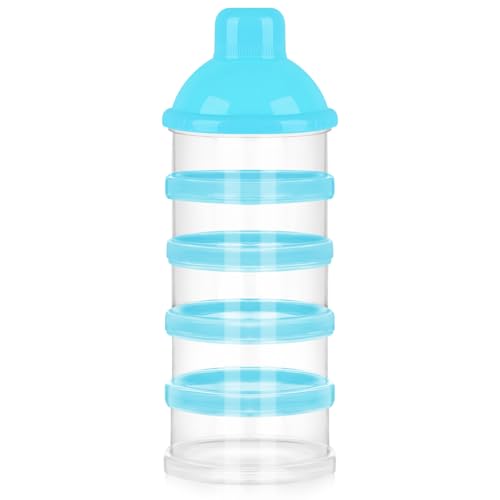 Image of Accmor Formula Dispenser On The Go, 5 Compartments Stackable Formula Container for Travel, Baby Milk Powder Kids Snack Container, BPA Free