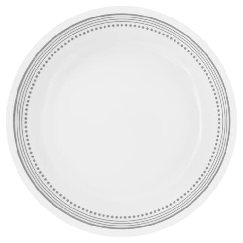 Image of Corelle Dinnerware Set (4pc Set, Mystic Gray)-Set for 4 | Includes 4 x Side Plates | 80% Recycled Glass | 3 X More Durable, Half the Space & Weight of Traditional Ceramic