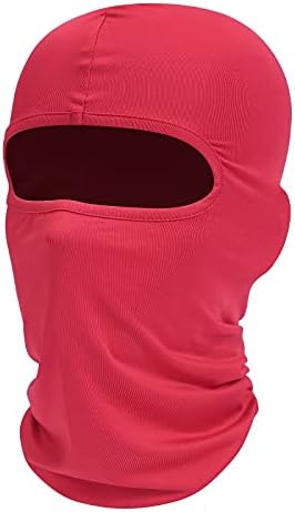 Fuinloth Balaclava Face Mask, Summer Cooling Neck Gaiter, UV Protector Motorcycle Ski Scarf for Men/Women Red
