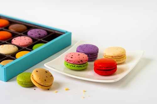 Andy Anand French Macarons Gift Box | Freshly Baked Daily with All-Natural Ingredients, Unique Flavor, No Preservatives | Exquisite Flavors, Deliciously Succulent & Divine (24 pcs)