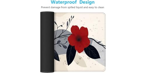 Desk mat motif fleur 1200x600 mm pour setup PC et portable - 7