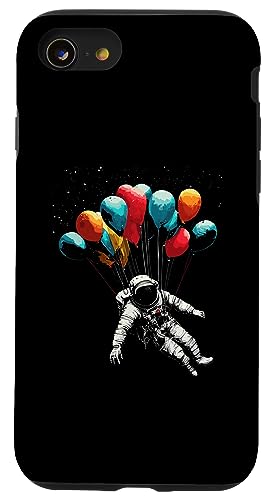 Astronauta Flotando Con Globos - Retro Space Planet Lover Carcasa para iPhone SE (2020) / 7 / 8